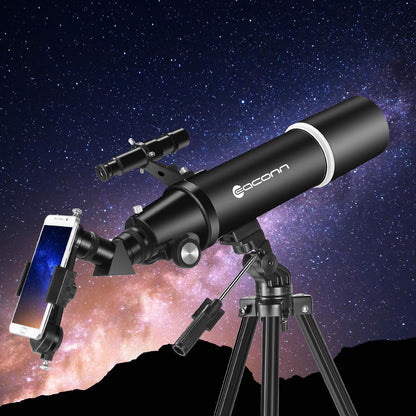 80mm Astronomie Teleskop für Anfänger & Reisen mit Stativ