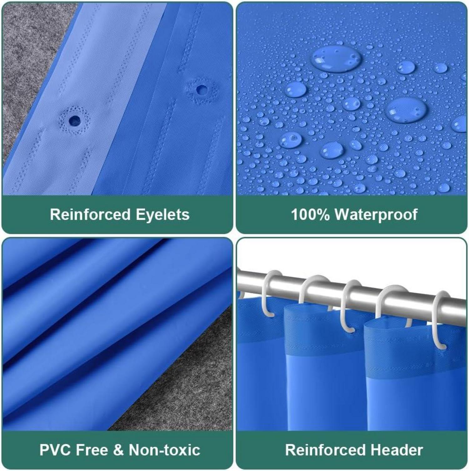 Duschvorhang Anti-schimmel Wasserdicht 180x180 cm Navy Blau