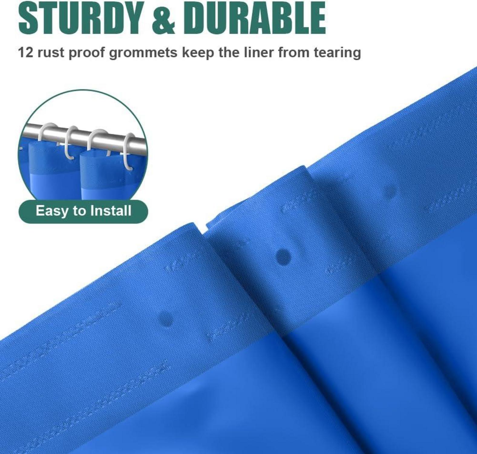 Duschvorhang PEVA Wasserdicht Schnelltrocknend 180x180 cm Navy Blau