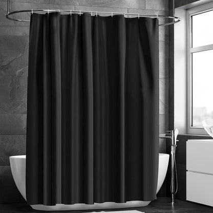 URAQT Duschvorhang PEVA Wasserdicht 180x180cm 12 Duschvorhangringe Schwarz