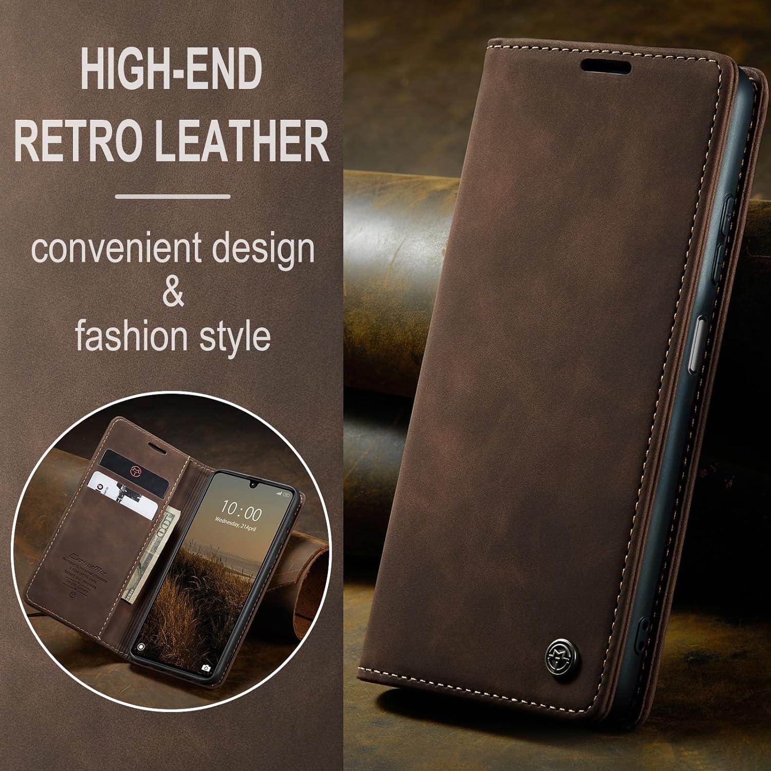 Handyhülle Xiaomi Redmi 13C Premium Leder Klapphülle Flip Case Kartenfach