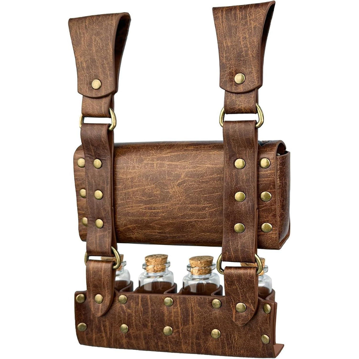 Mittelalterliche Alchemie Gürteltasche mit Zaubertrank Fläschchen