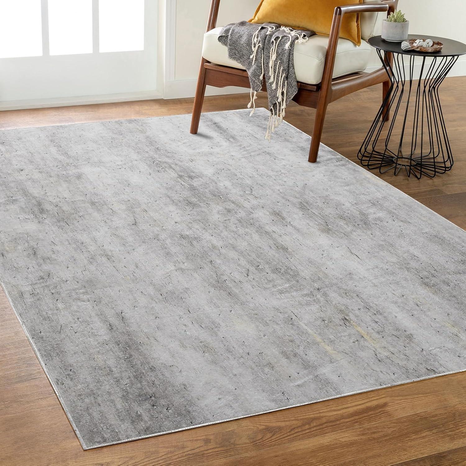 Wohnzimmer Teppich Weich Schlafzimmer Moderner Teppich Grau Weiß 80x120cm