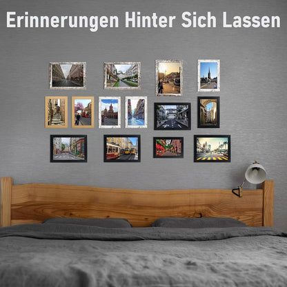 Kollyseek Bilderrahmen Set 13x18 cm Schwarz Acrylglas