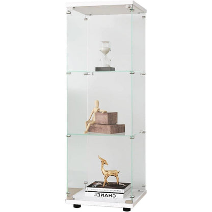 Moderne Glasvitrine mit 3 Böden für Sammlerstücke & Dekoration