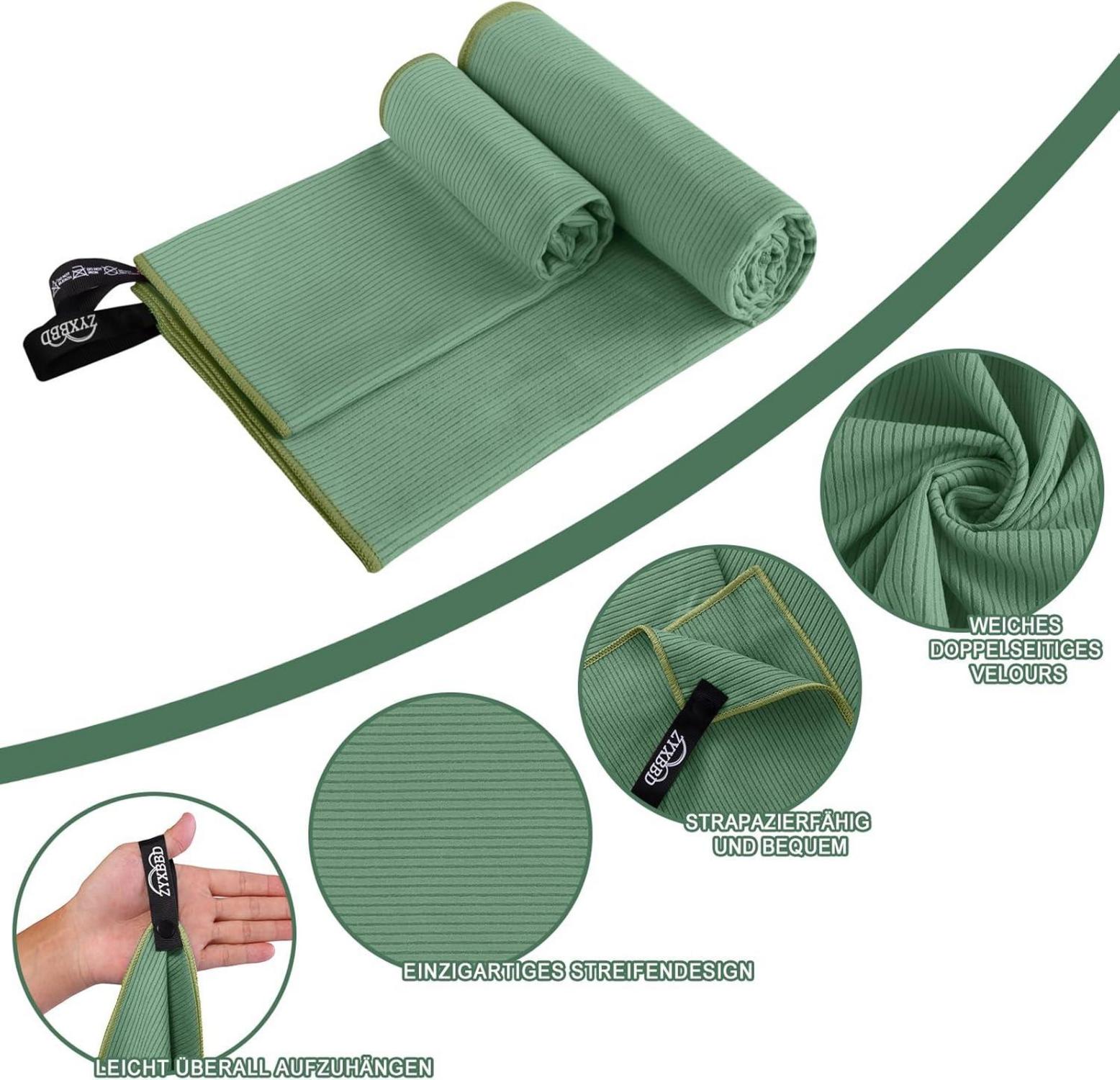 Mikrofaser Handtuch Set, 3er-Pack, Strandtuch & Reisehandtuch