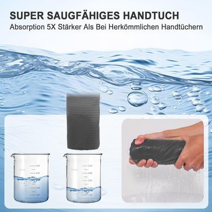 Schnelltrocknendes Mikrofaser Handtuch Set - Badetuch + Kleine Handtücher