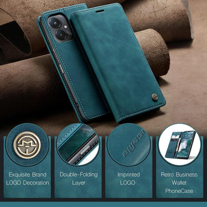 KZB Handyhülle Xiaomi Redmi 13C Leder Klapphülle Blaugrün Magnet