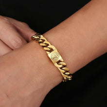 Goldbeschichtetes Cuban Armband für Männer 12mm Leo