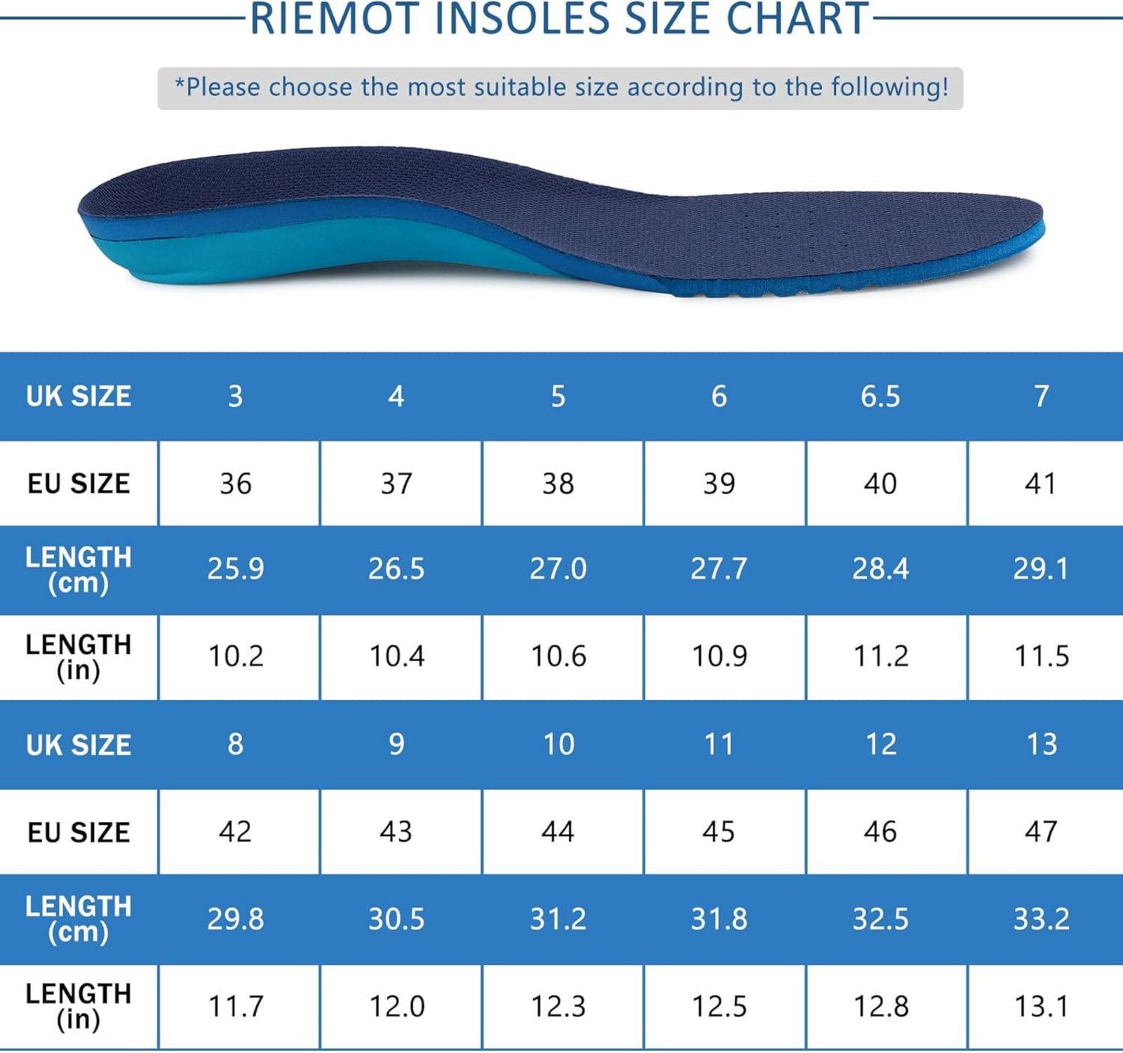 Sport Komfort Einlegesohlen Arch Support Dämpfung Gr.36-47