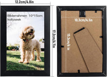 20er Set Bilderrahmen 10x15cm Schwarz Acrylglas MDF