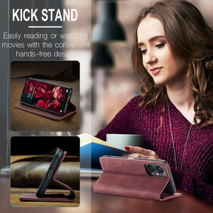 Xiaomi Redmi 13C Hülle - Premium Leder Flip Case mit Magnet und Standfunktion