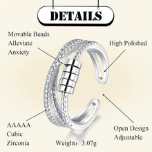Silber Angst Ring 925 Sterling Silber Anti Stressring Fidget