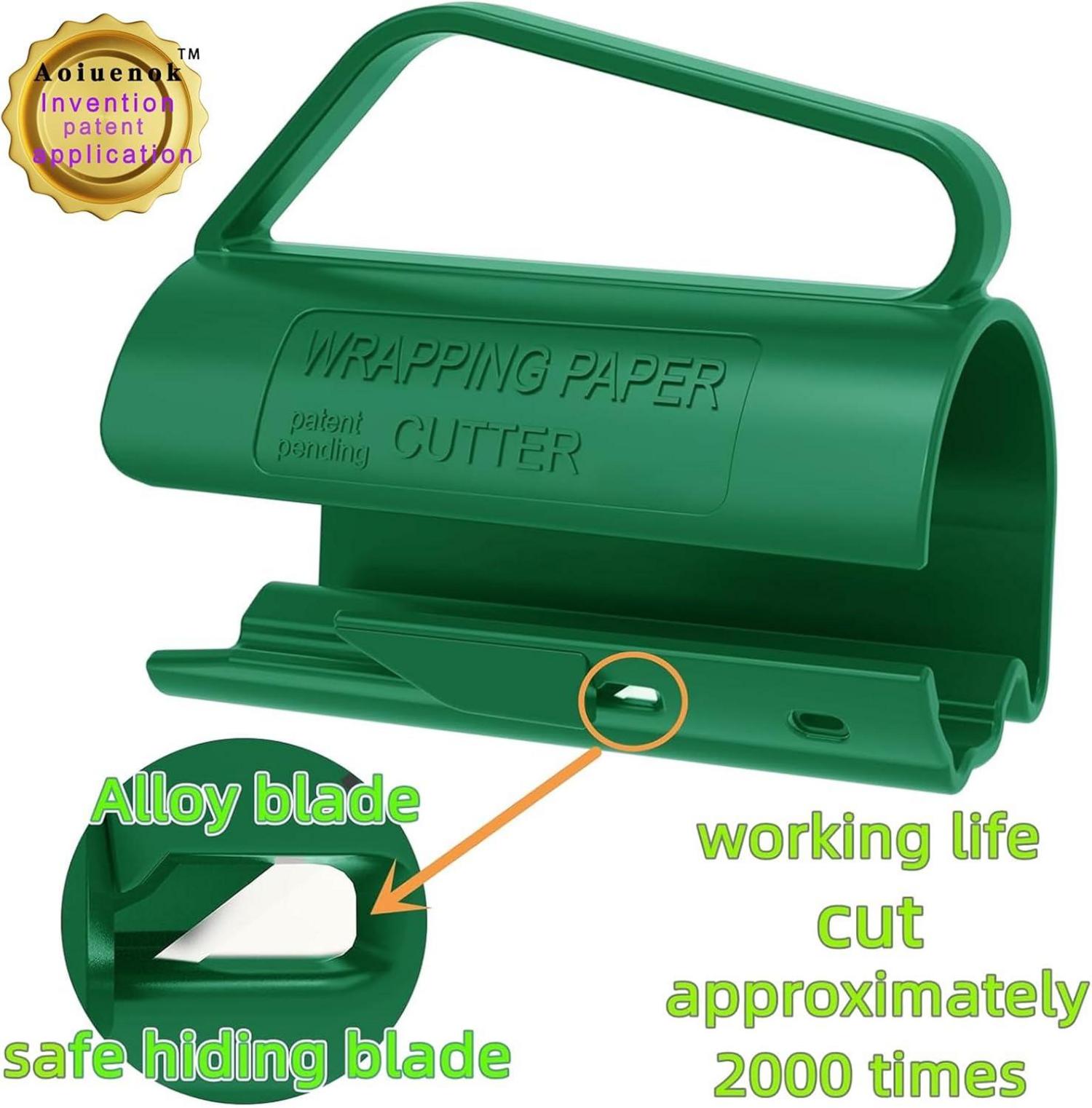 Geschenkpapier Schneider Rollen Cutter Tragbarer Schneidegerät Grün