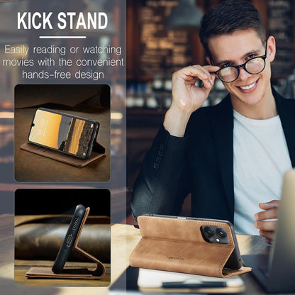 Handyhülle Xiaomi Redmi 13C Premium Lederhülle Braun