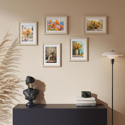 Bilderrahmen DIN A4 2er Set Posterrahmen mit Passepartout
