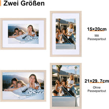 Bilderrahmen DIN A4 2er Set Posterrahmen mit Passepartout