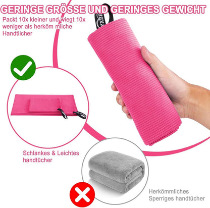Mikrofaser Handtuch Set Strandtuch Badetuch Rose