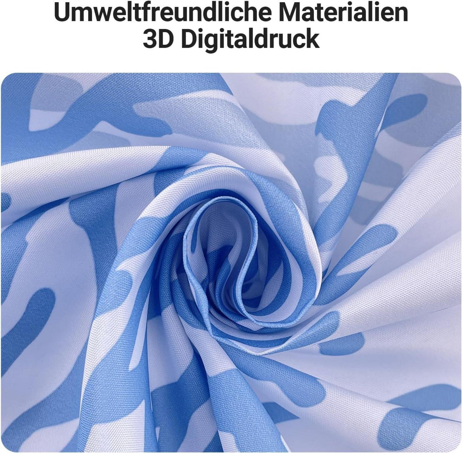 【Lerores】Duschvorhang Unterwasseralgen Textil 180x180cm