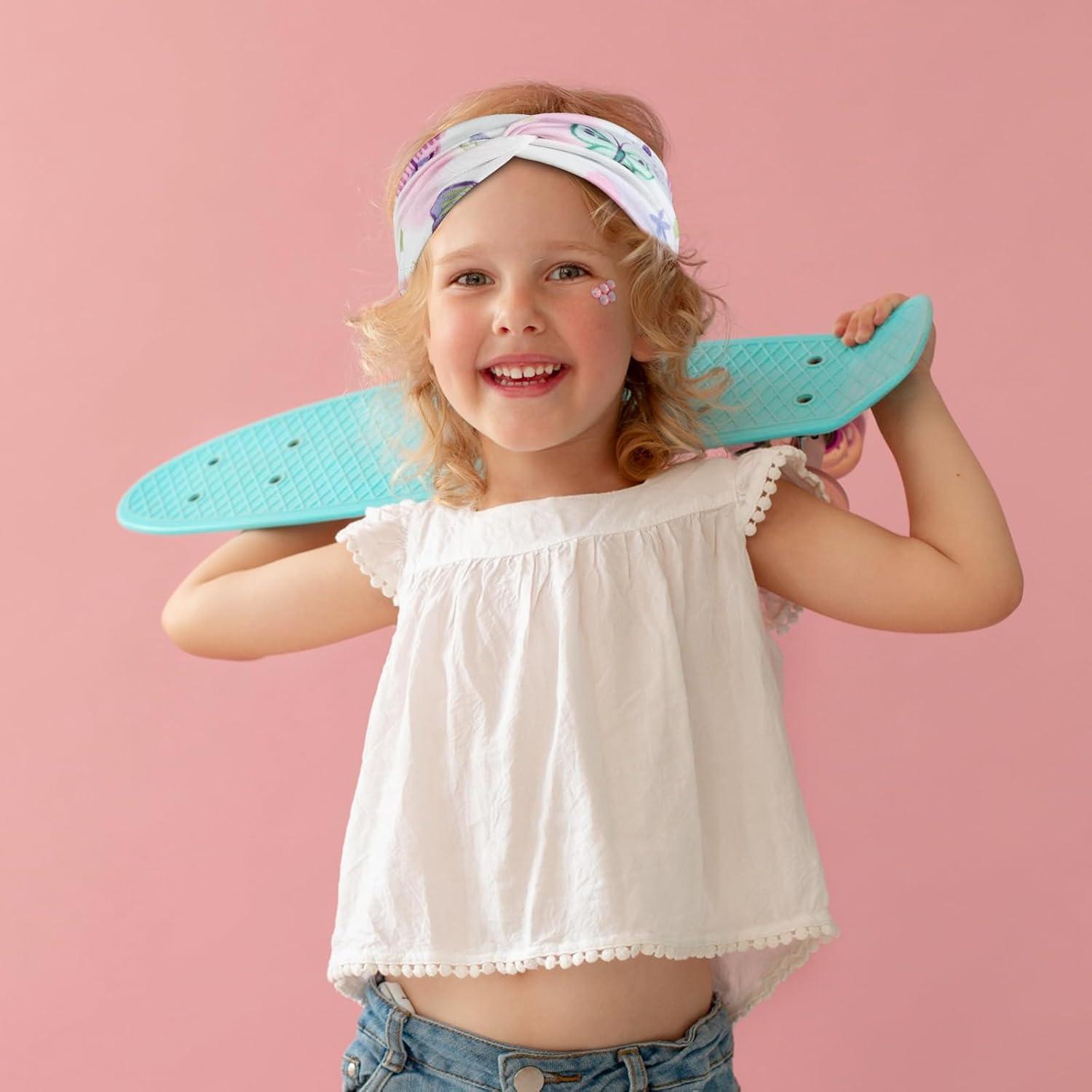 6er Set Kinder Stirnbänder Schmetterling Haarreif 5-15 Jahre 6 Styles