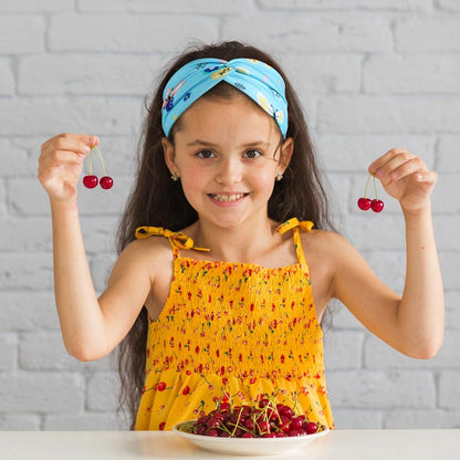 6Stk. Stirnband Mädchen Kinder Schmetterling Haarband Set Knoten