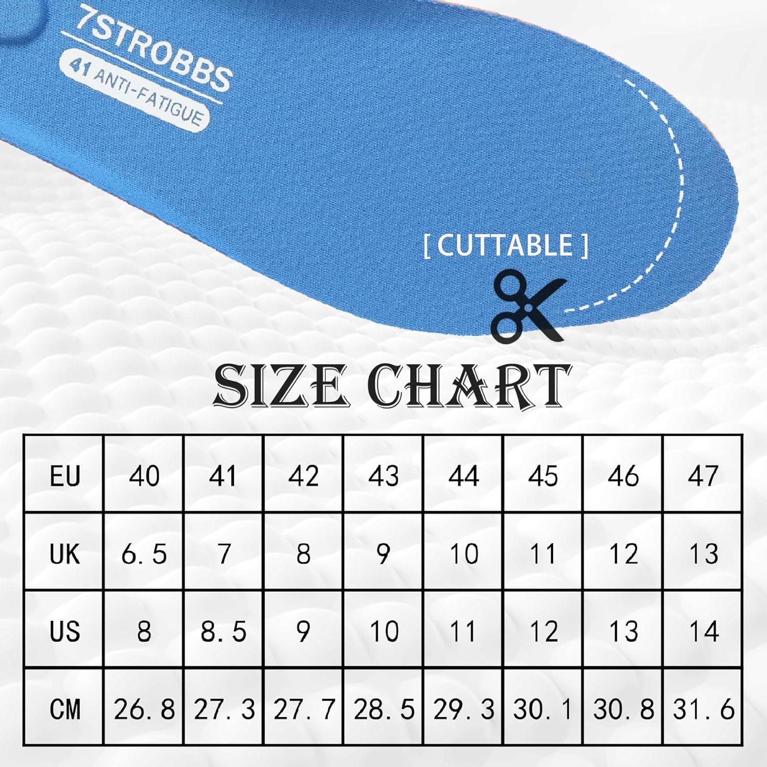 Einlegesohlen Herren Ersatz Schuheinlagen Stiefel Sneaker Blau EU43