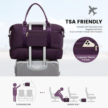 Reisetasche Handgepäck Flugzeug Bag mit Schuhfach Nassfach