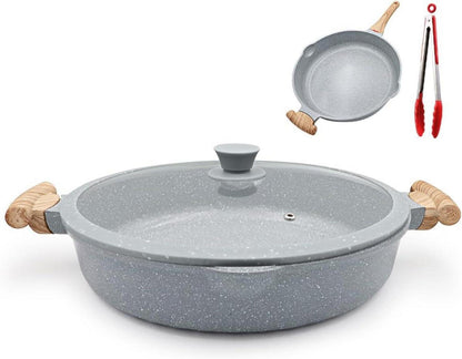 2-in-1 Keramik Pfanne mit Deckel 32 cm Antihaft Keramikbeschichtung