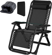 Klappbare Sonnenliege mit Gepolsterter Kopfstütze & Getränkehalter