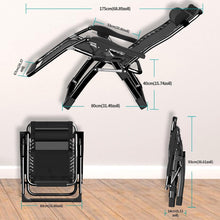 Gepolsterte Klappbare Sonnenliege Schwarz - Verstellbarer