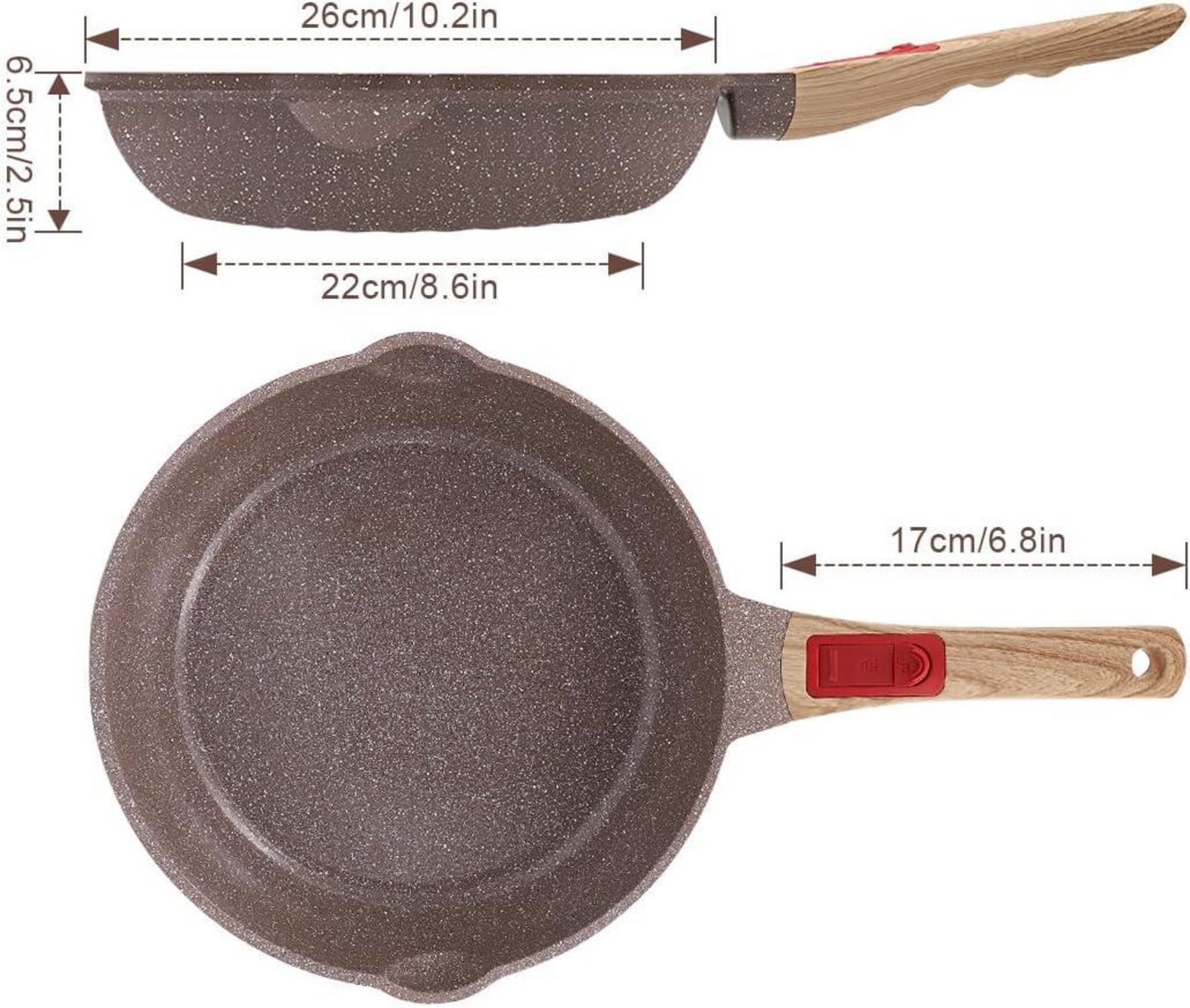 Antihaft-Keramikbeschichtung Bratpfanne 26 cm abnehmbarem Griff