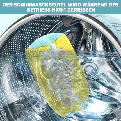 2er Set Schuhwaschbeutel Gelb | Wäschesack mit Reißverschluss