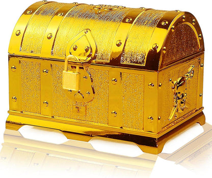 Eyezeeption Kindergeburtstag Schatztruhe Gold Piraten Aufbewahren