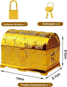 Goldene Schatztruhe Kindergeburtstag Piraten Schlüssel und