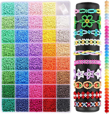 Perlen Set 8200 Stück 3mm Rocailles für DIY Armbänder, 39 Farben