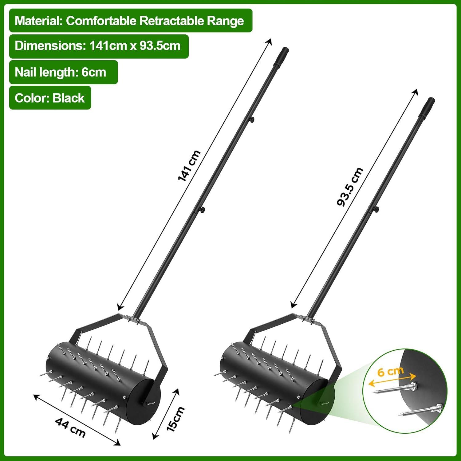 Manueller Rasenbelüfter Aerifizierer mit 39 scharfen 6cm