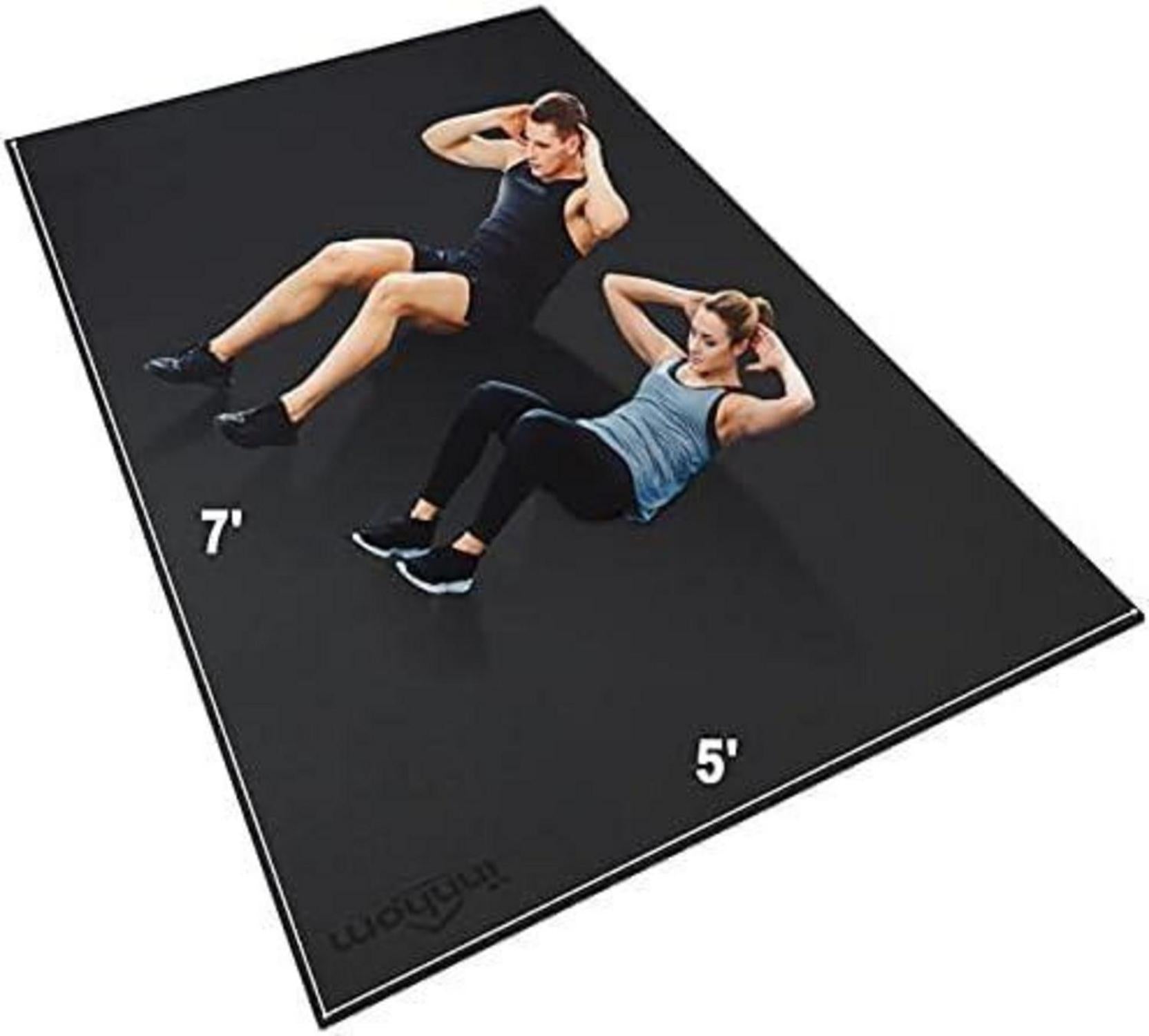 Bodenschutzmatte Fitnessgeräte rutschfest 213x152x0,7cm Schwarz