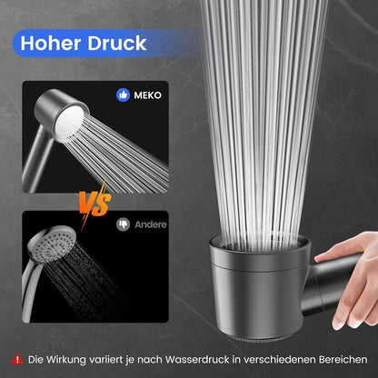 MEKO Duschkopf mit Filter Hochdruck Handbrause 15 Schichten 1,5M Schlauch 3