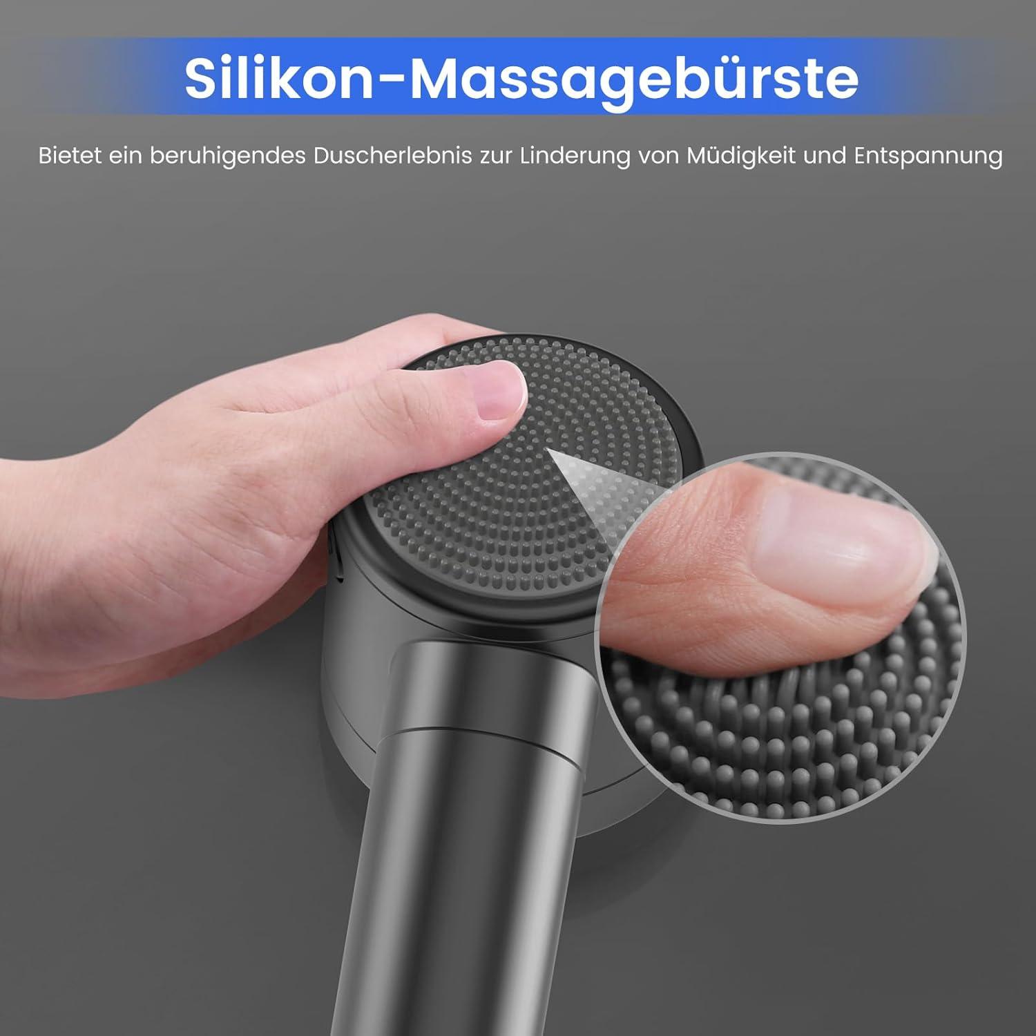Filtersonic 3-in-1 Duschkopf – Mit Filter, Druckerhöhung & 3 Sprühmodi, 27,5 Cm, Gegen Kalk