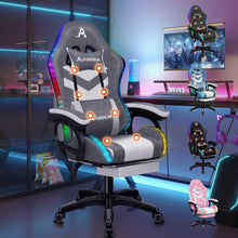 Racing Gaming Stuhl mit Massage und LED RGB Beleuchtung