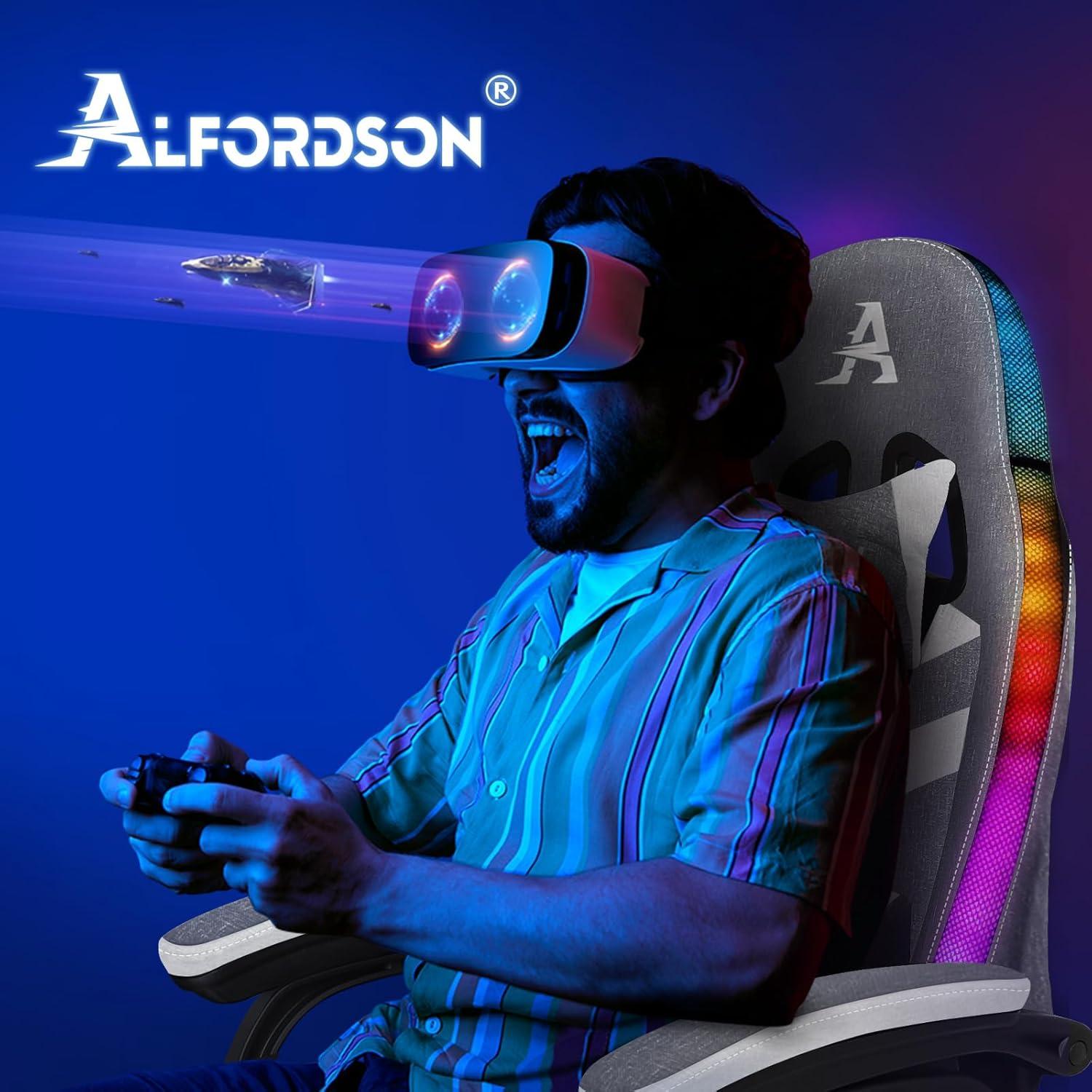 Racing Gaming Stuhl mit Massage und LED RGB Beleuchtung