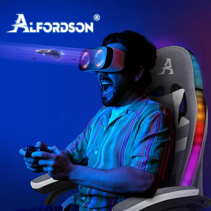 Racing Gaming Stuhl mit Massage und LED RGB Beleuchtung