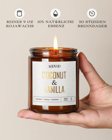 Duftkerze Coconut Vanilla Sojawachs Kerze 255g