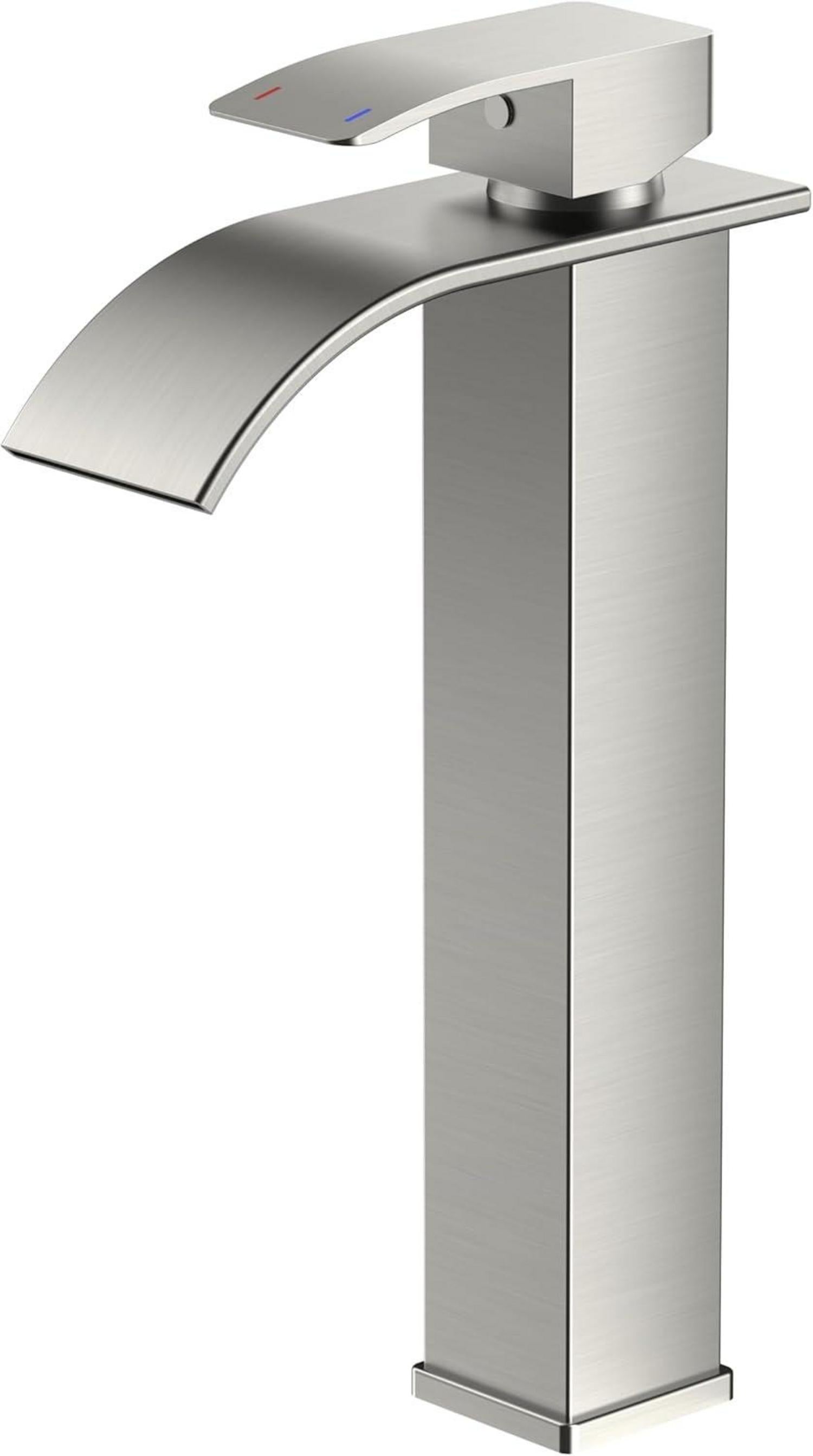 Modernes FORIOUS Wasserhahn Bad mit Wasserfall-Auslauf 220MM, Brushed