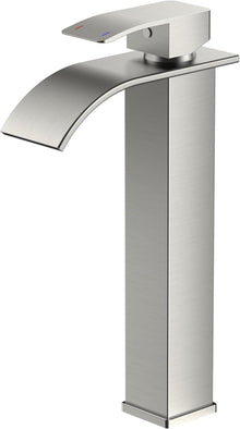 Modernes FORIOUS Wasserhahn Bad mit Wasserfall-Auslauf 220MM, Brushed