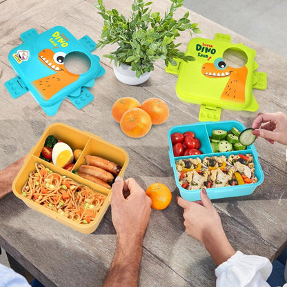 Brotdose Kinder mit Fächern Auslaufsicher Lunchbox Jausenbox Bento Box