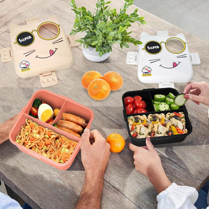 Brotdose Kinder mit Fächern Auslaufsicher Lunchbox Jausenbox Bento Box
