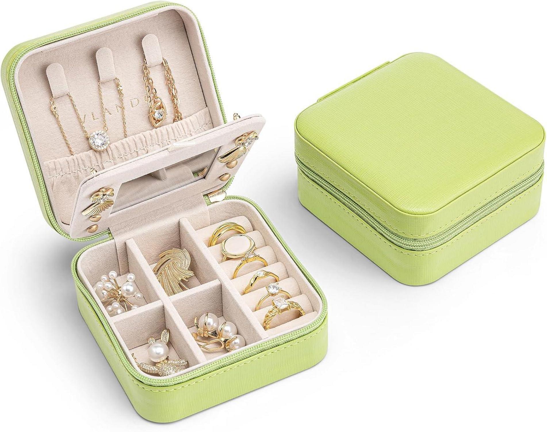 Schmuckkästchen Reise Damen Schmuckkasten Mini Schmuck-Reiseetui Uhren