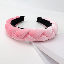 Geflochtenes Samt Stirnband Damen Haarreif Elastisch Criss