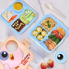 Brotdose Kinder mit 6 Fächern Auslaufsicher Lunchbox Bento Box Snackbox
